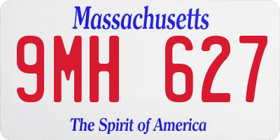 MA license plate 9MH627