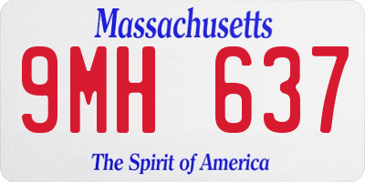 MA license plate 9MH637