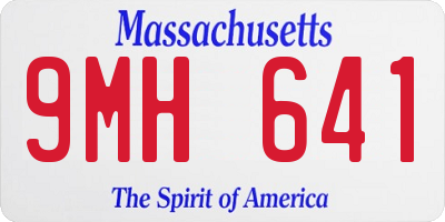MA license plate 9MH641
