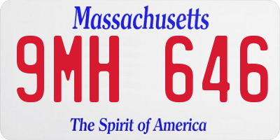 MA license plate 9MH646