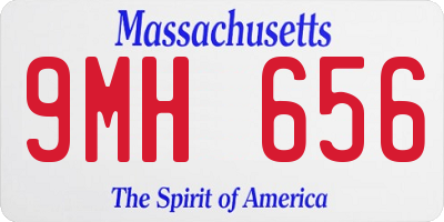 MA license plate 9MH656