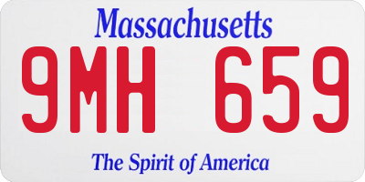 MA license plate 9MH659
