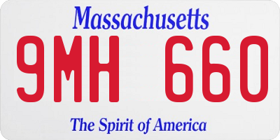 MA license plate 9MH660