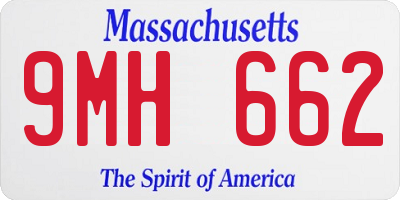 MA license plate 9MH662