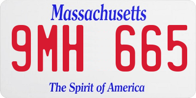 MA license plate 9MH665