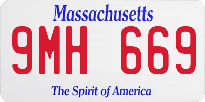 MA license plate 9MH669