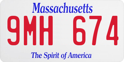 MA license plate 9MH674