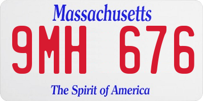 MA license plate 9MH676