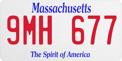 MA license plate 9MH677