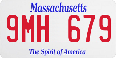 MA license plate 9MH679
