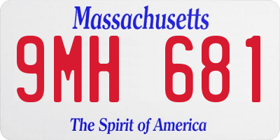 MA license plate 9MH681