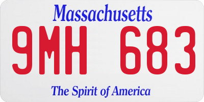 MA license plate 9MH683