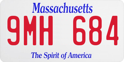 MA license plate 9MH684