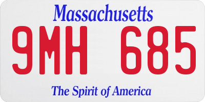 MA license plate 9MH685