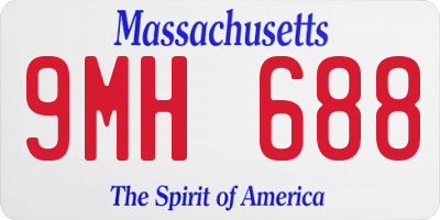 MA license plate 9MH688