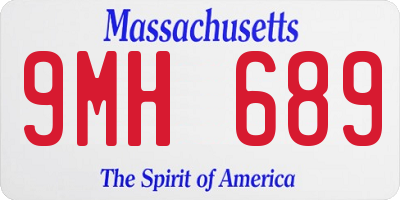 MA license plate 9MH689
