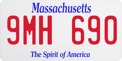 MA license plate 9MH690