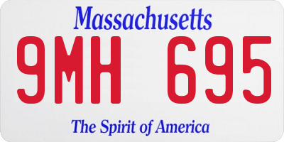 MA license plate 9MH695