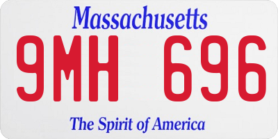 MA license plate 9MH696