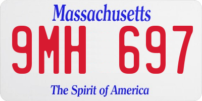 MA license plate 9MH697