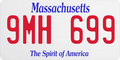 MA license plate 9MH699