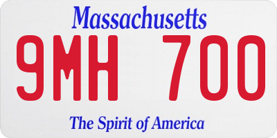 MA license plate 9MH700