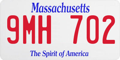 MA license plate 9MH702