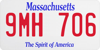 MA license plate 9MH706