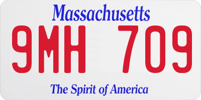 MA license plate 9MH709