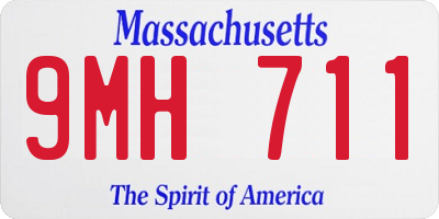 MA license plate 9MH711
