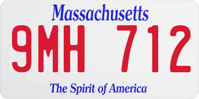 MA license plate 9MH712