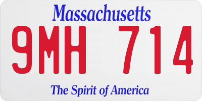 MA license plate 9MH714