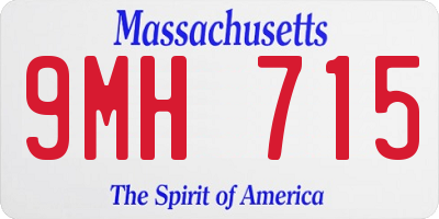 MA license plate 9MH715