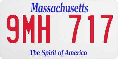 MA license plate 9MH717