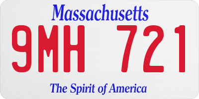 MA license plate 9MH721
