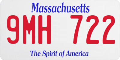 MA license plate 9MH722