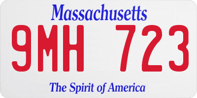 MA license plate 9MH723