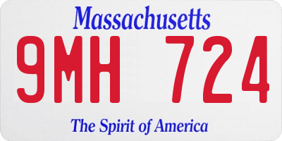 MA license plate 9MH724