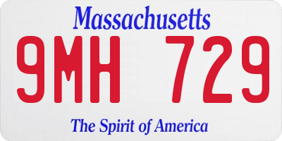 MA license plate 9MH729