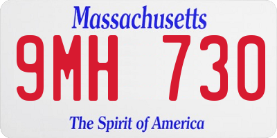 MA license plate 9MH730