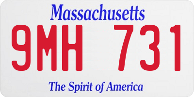 MA license plate 9MH731