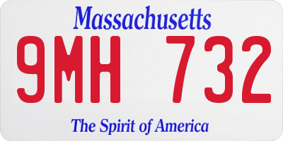 MA license plate 9MH732