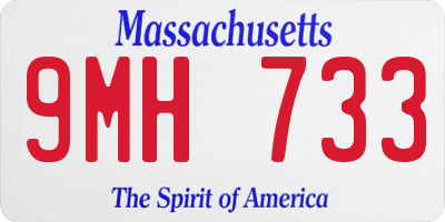 MA license plate 9MH733