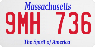MA license plate 9MH736