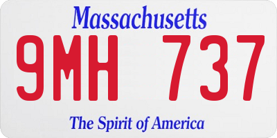 MA license plate 9MH737