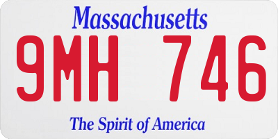 MA license plate 9MH746