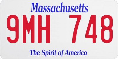 MA license plate 9MH748