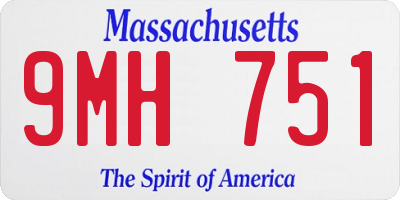 MA license plate 9MH751