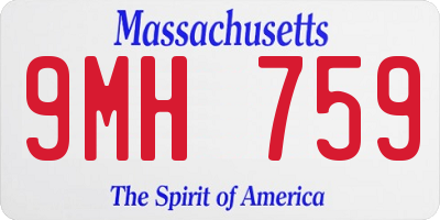 MA license plate 9MH759