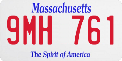 MA license plate 9MH761